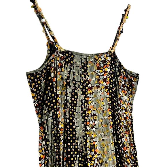 One Body of Love Steve Barraza Boho Hippie Dress Floral Embroidered Size Large - Picture 8 of 12